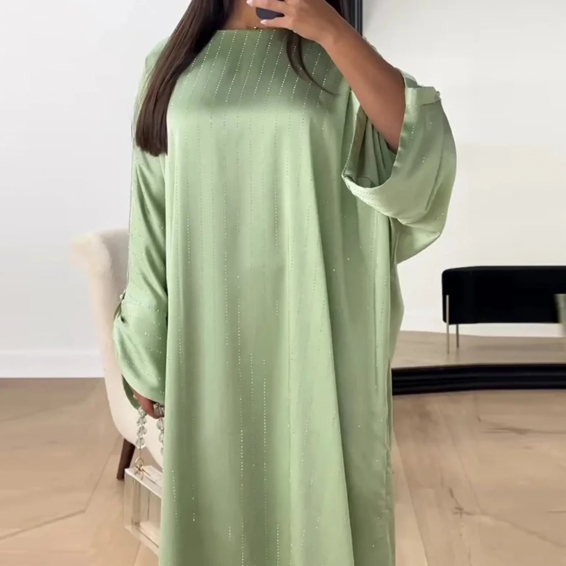 2024 Luxury Dubai Abaya Dress for Muslim Women Ramadan Eid Saudi Arabia Party Jalabiya Clothing Islamic Turkey Modest Long Robe