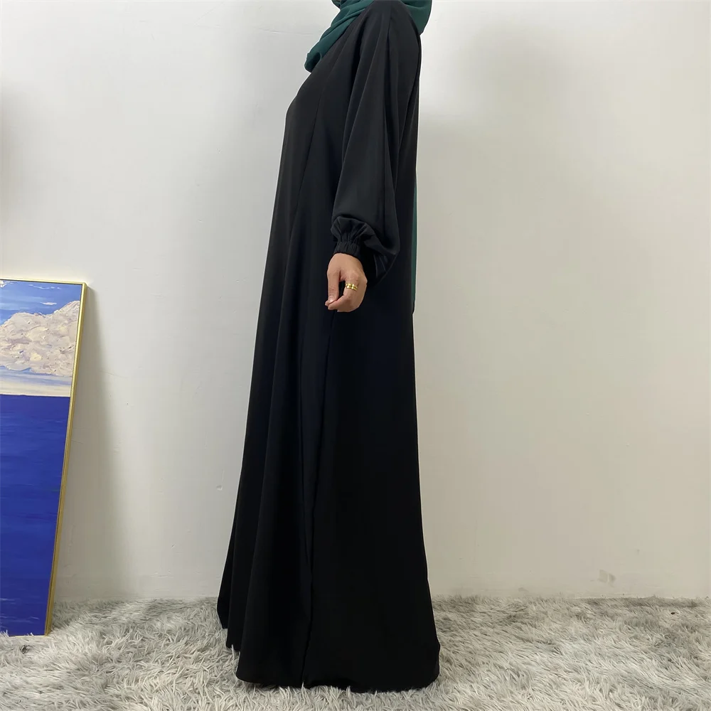 Hot Seller Muslim 2 Front Zippers Breastfeeding Dubai Abaya Holiday Women Day Dresses For Eid Uae Ramadan Clothing Kaftan Black