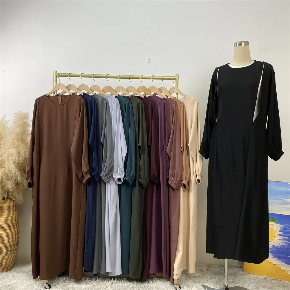 Hot Seller Muslim 2 Front Zippers Breastfeeding Dubai Abaya Holiday Women Day Dresses For Eid Uae Ramadan Clothing Kaftan Black