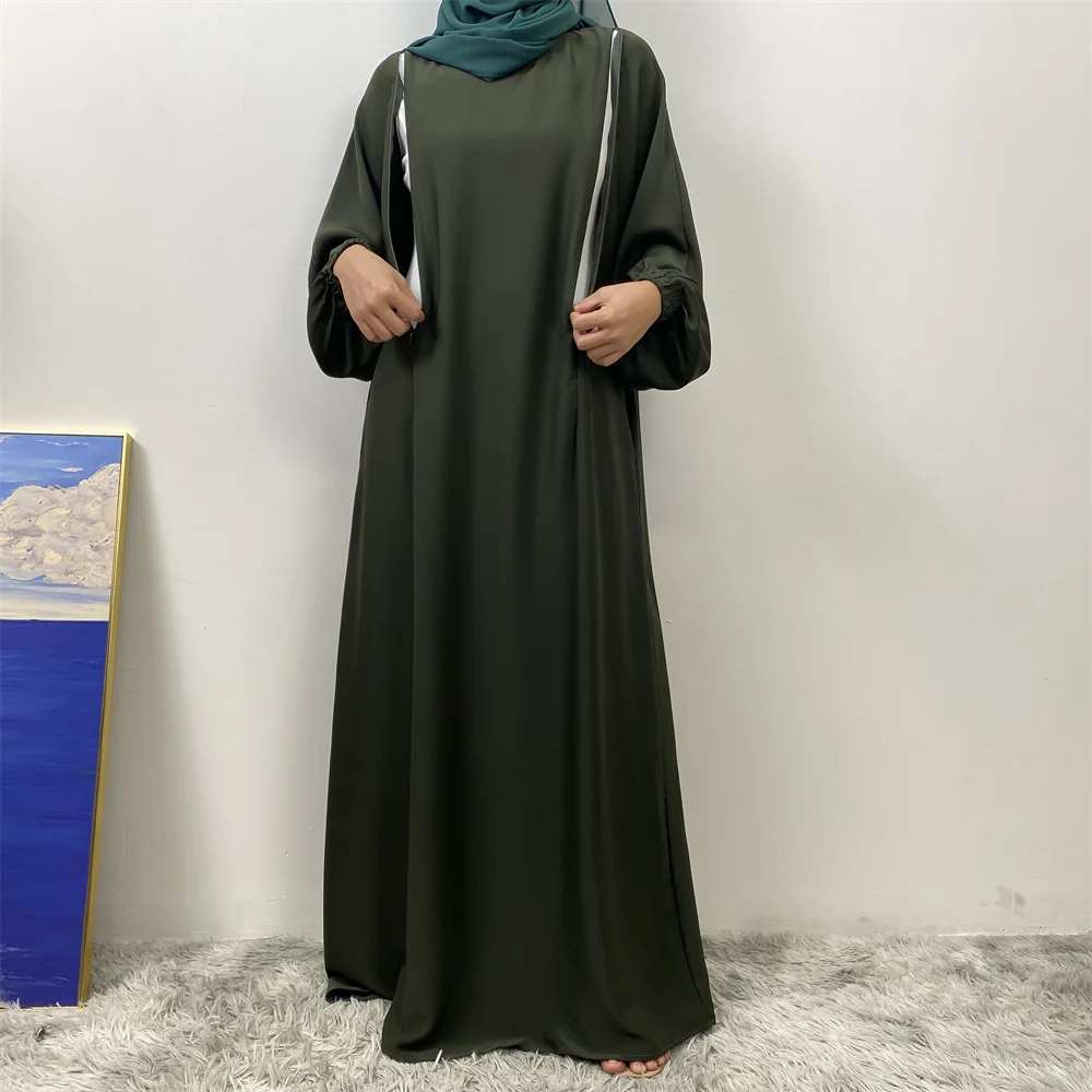 Hot Seller Muslim 2 Front Zippers Breastfeeding Dubai Abaya Holiday Women Day Dresses For Eid Uae Ramadan Clothing Kaftan Black