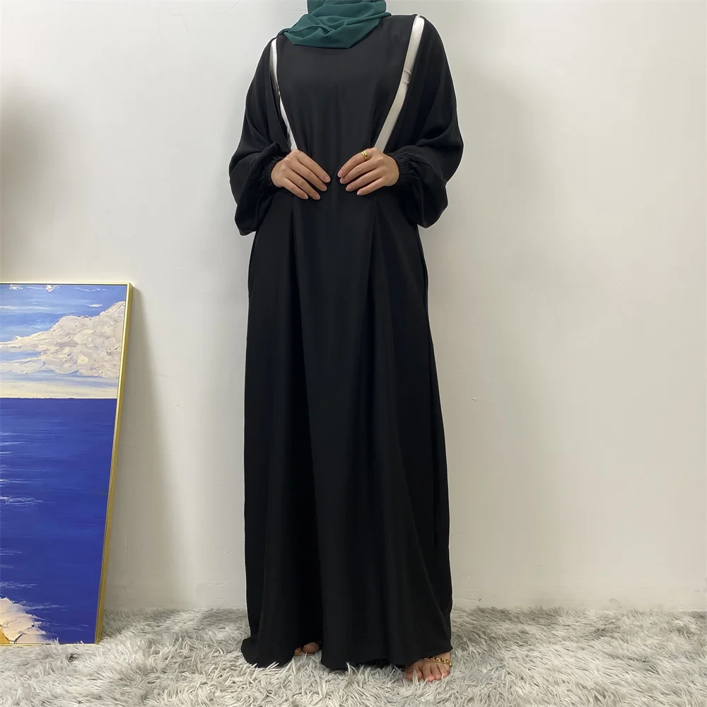 Hot Seller Muslim 2 Front Zippers Breastfeeding Dubai Abaya Holiday Women Day Dresses For Eid Uae Ramadan Clothing Kaftan Black