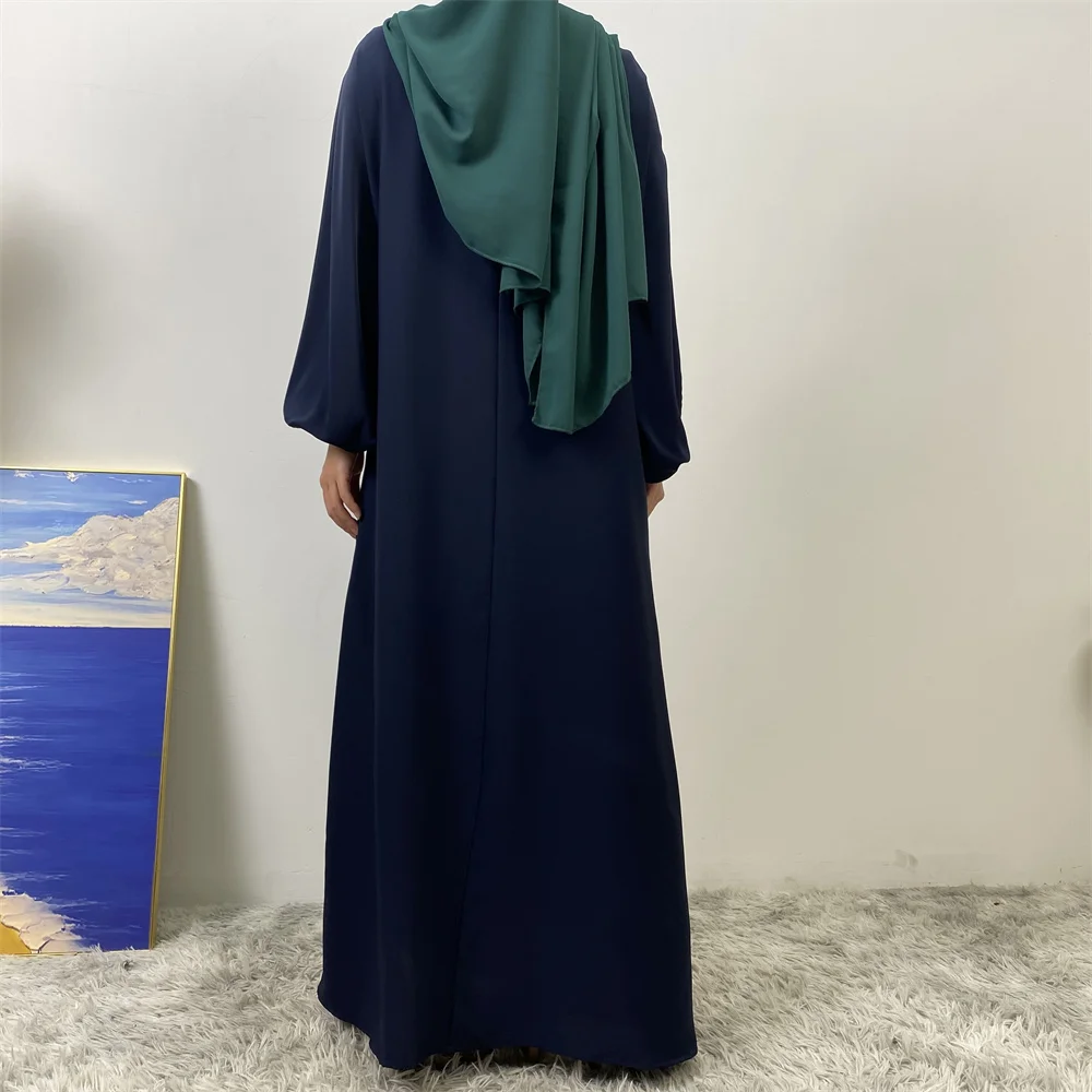 Hot Seller Muslim 2 Front Zippers Breastfeeding Dubai Abaya Holiday Women Day Dresses For Eid Uae Ramadan Clothing Kaftan Black