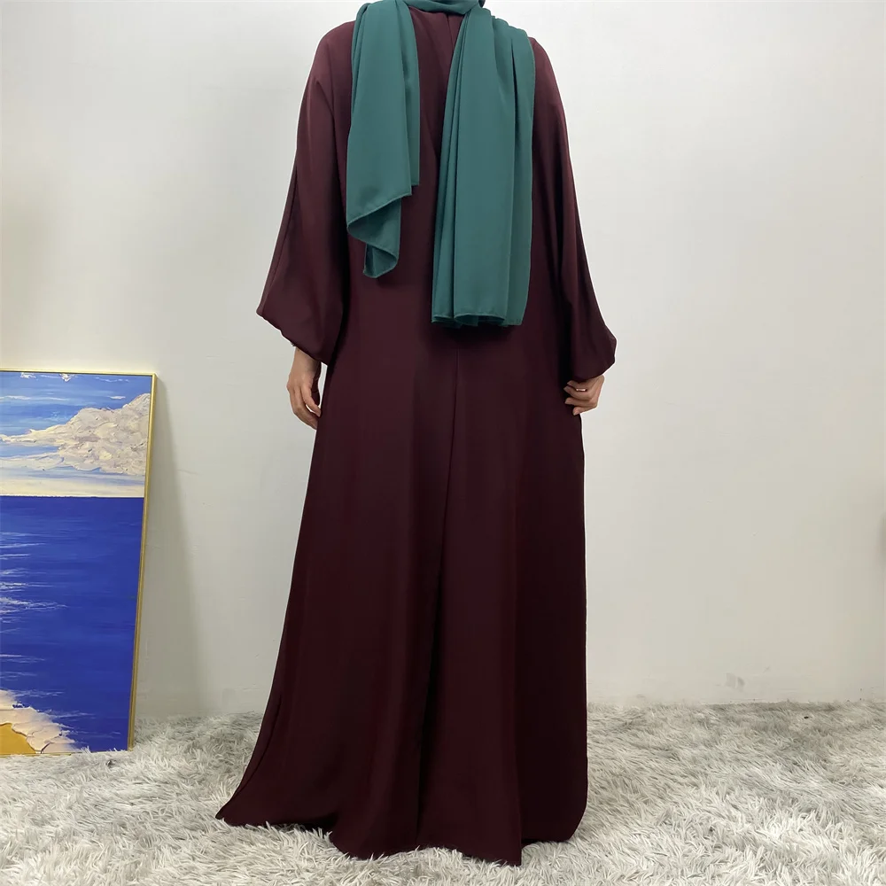 Hot Seller Muslim 2 Front Zippers Breastfeeding Dubai Abaya Holiday Women Day Dresses For Eid Uae Ramadan Clothing Kaftan Black