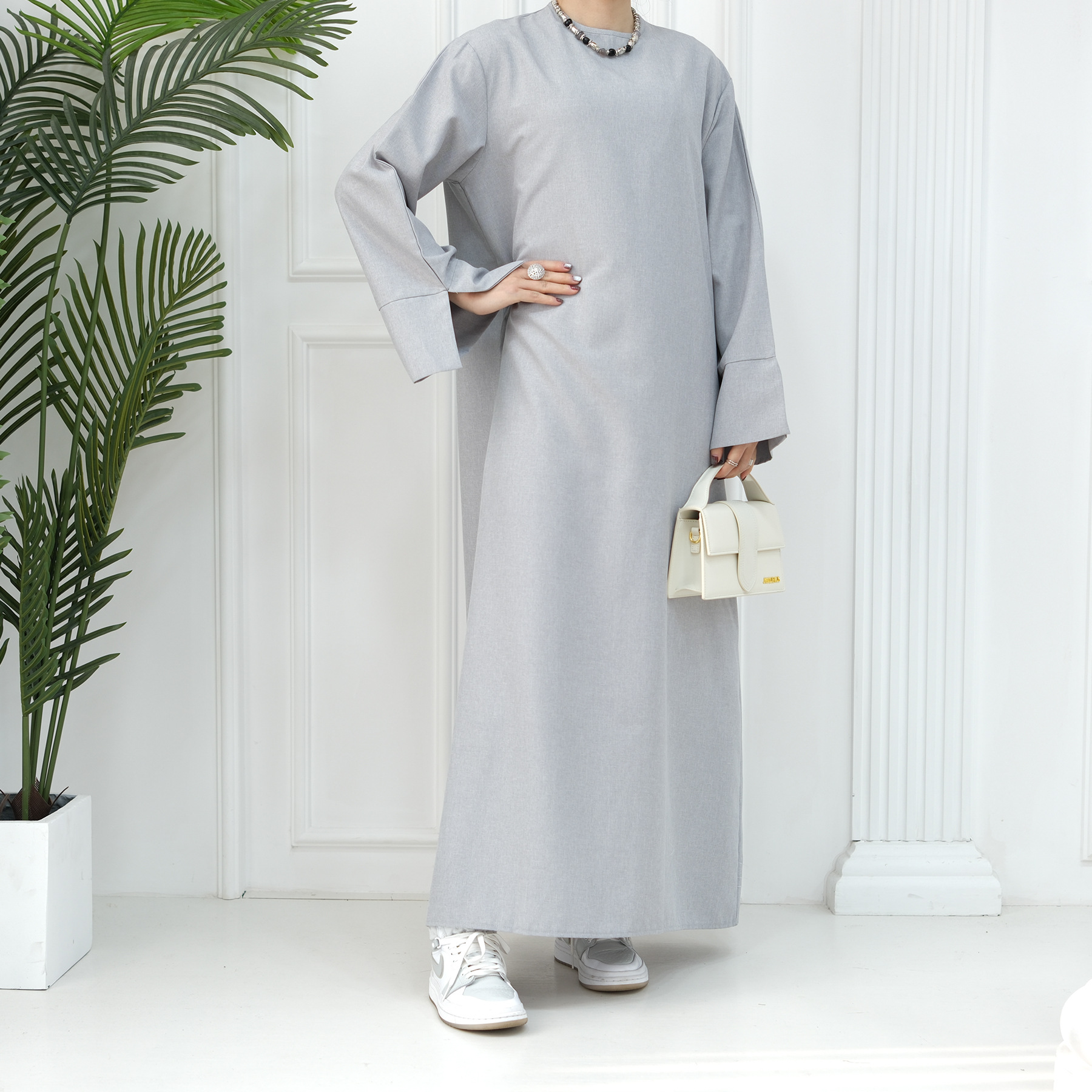 2024 New Dubai Abaya for Muslim Women Eid Ramadan Modest Dress Türkiye Loose Large Elegant Dress Gown Female Islam Clothing