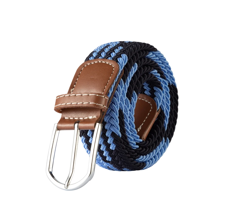 107cm 120cm 130cm Unisex Casual Knitted Pin Buckle Jeans Belt Woven Canvas Elastic Expandable Stretch Belts for Women Men Girdle