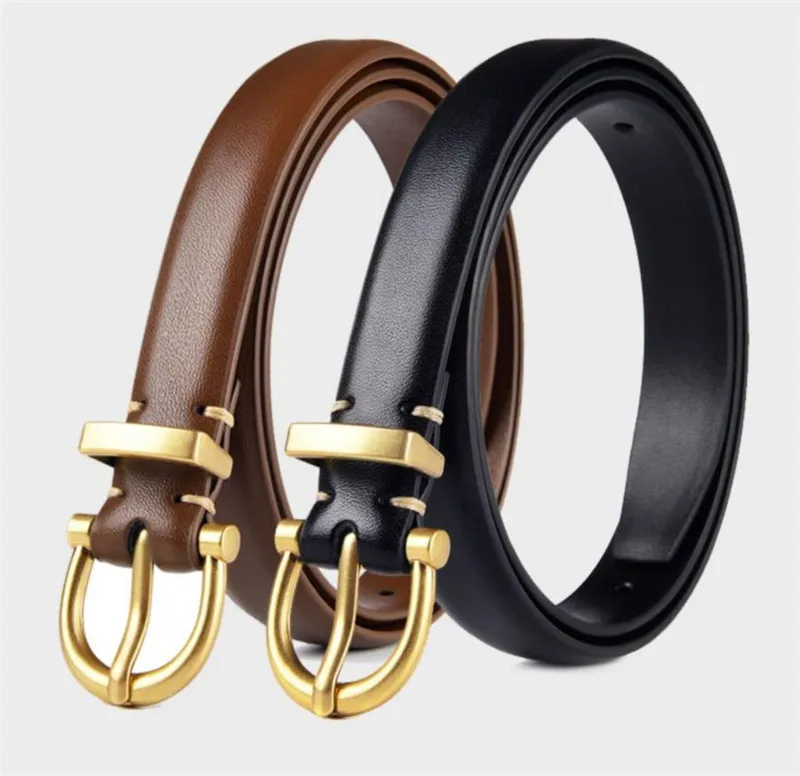 Jeans Fashion Professional 100% Genuine Leather Belt for Women Fine Decorative Cowhide Ins Wind Simple Korean Black Belt