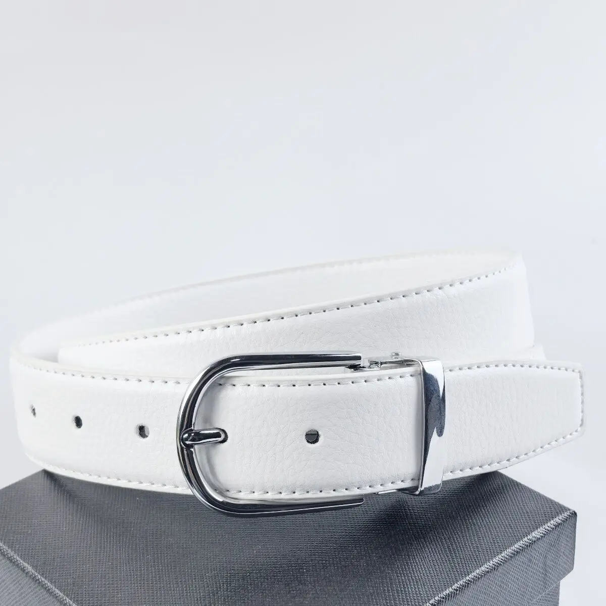 High Quality pin buckle designer belts men white genuine leather Waist Strap Cowskin cintos masculinos fashion ceinture homme