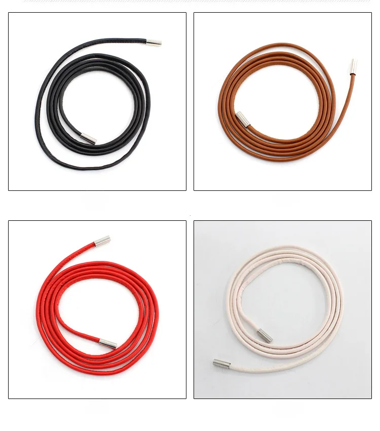 New Round Leather Rope Thin Belt Women Fashion Decorative Knotted Waist Rope Skirt Decorative Coat Sweater Strap