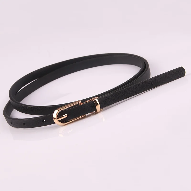 Multi-Color Thin Belts Pu Leather Waistband For Dress Sweater Jean Candy Colors Pin Buckle Waist Strap Casual Waist Belt