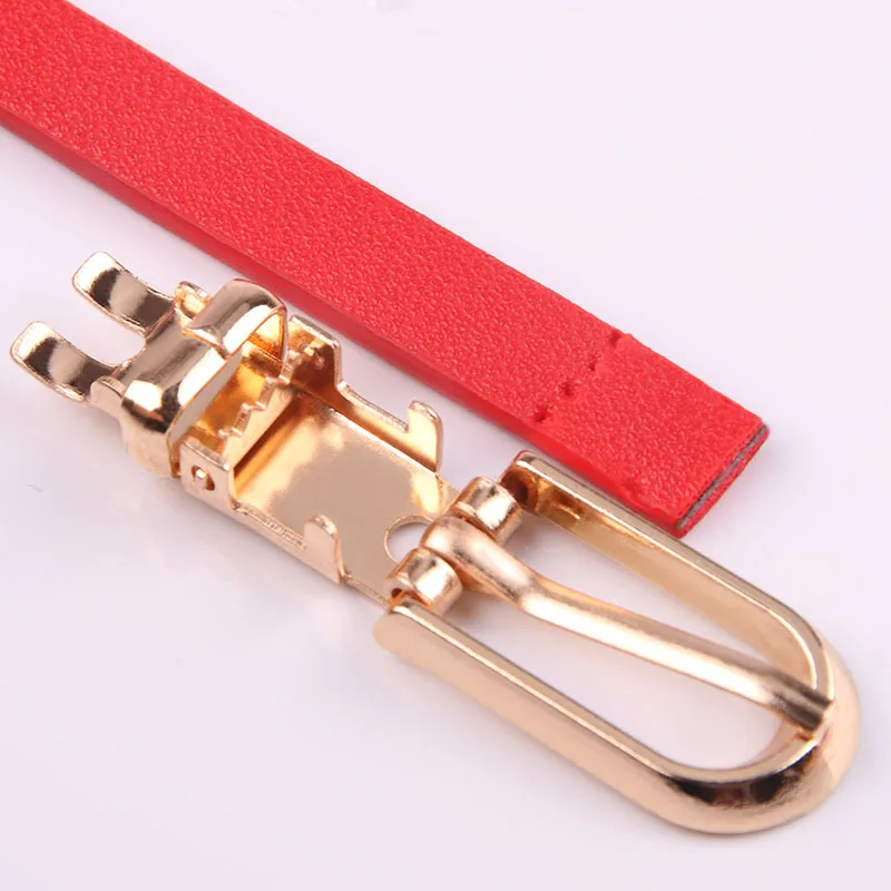 Multi-Color Thin Belts Pu Leather Waistband For Dress Sweater Jean Candy Colors Pin Buckle Waist Strap Casual Waist Belt