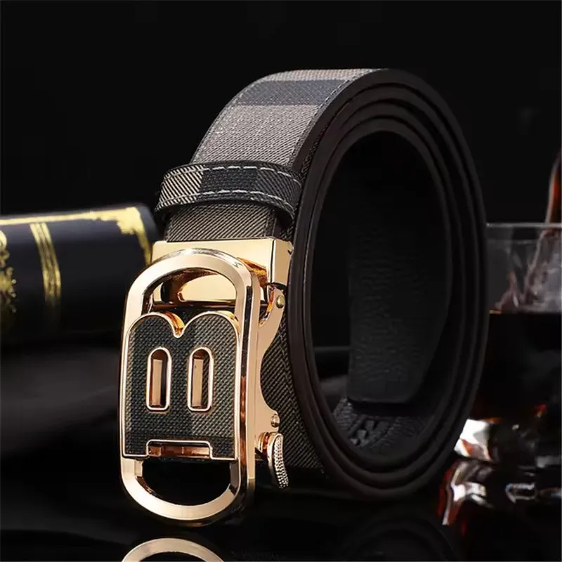 High Quality Men's Belt Designer Genuine Leather Belts Male Metal Automatic Buckle Casual Fashionable Belt For Men Jeans