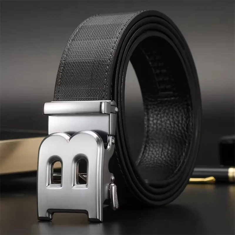 High Quality Men's Belt Designer Genuine Leather Belts Male Metal Automatic Buckle Casual Fashionable Belt For Men Jeans