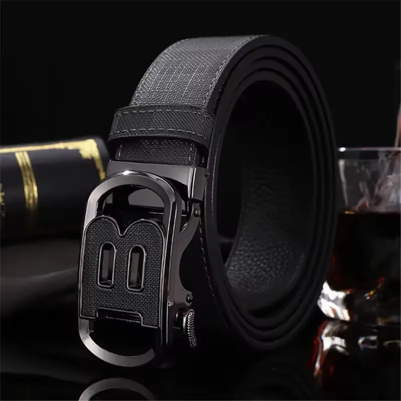 High Quality Men's Belt Designer Genuine Leather Belts Male Metal Automatic Buckle Casual Fashionable Belt For Men Jeans