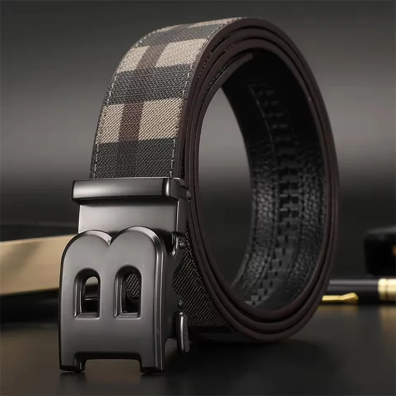 High Quality Men's Belt Designer Genuine Leather Belts Male Metal Automatic Buckle Casual Fashionable Belt For Men Jeans