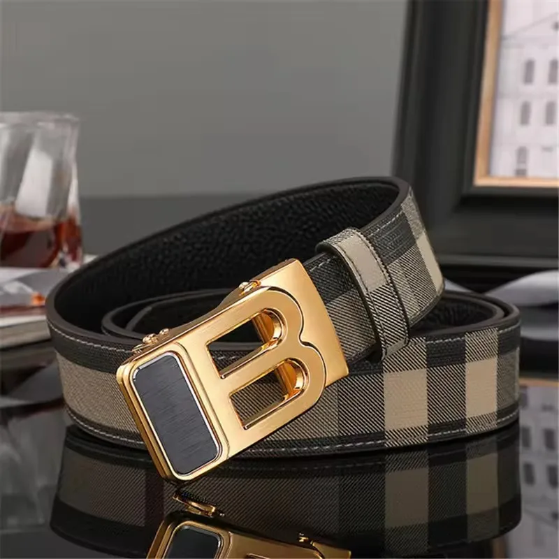 High Quality Men's Belt Designer Genuine Leather Belts Male Metal Automatic Buckle Casual Fashionable Belt For Men Jeans