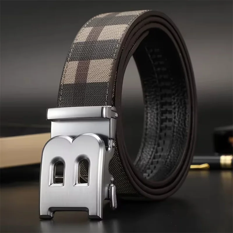 High Quality Men's Belt Designer Genuine Leather Belts Male Metal Automatic Buckle Casual Fashionable Belt For Men Jeans