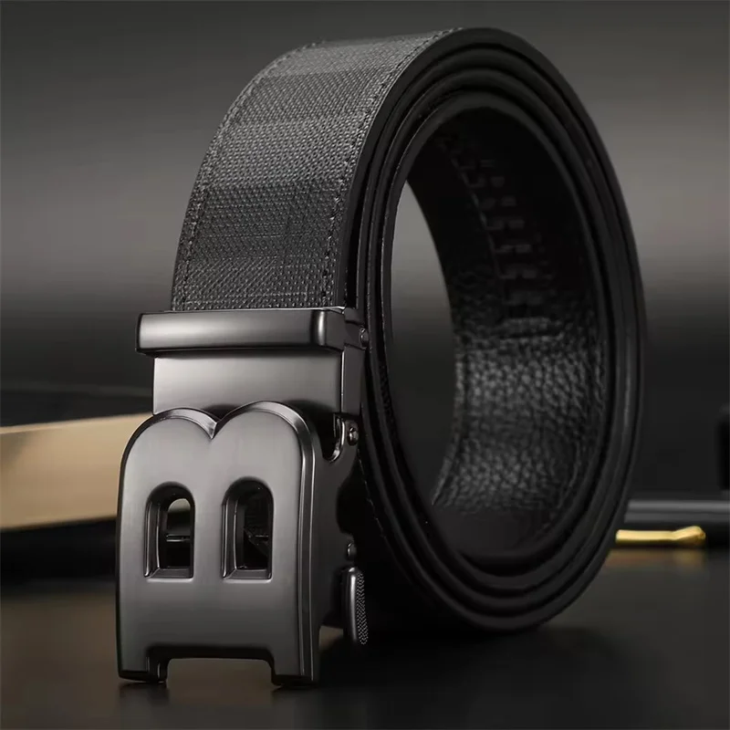 High Quality Men's Belt Designer Genuine Leather Belts Male Metal Automatic Buckle Casual Fashionable Belt For Men Jeans