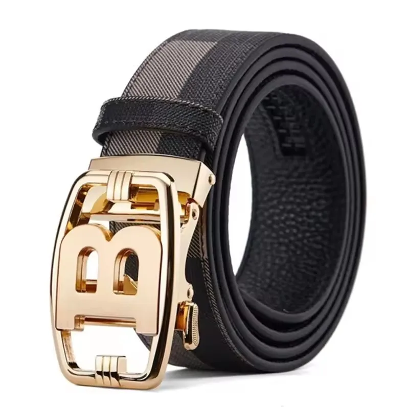 High Quality Men's Belt Designer Genuine Leather Belts Male Metal Automatic Buckle Casual Fashionable Belt For Men Jeans