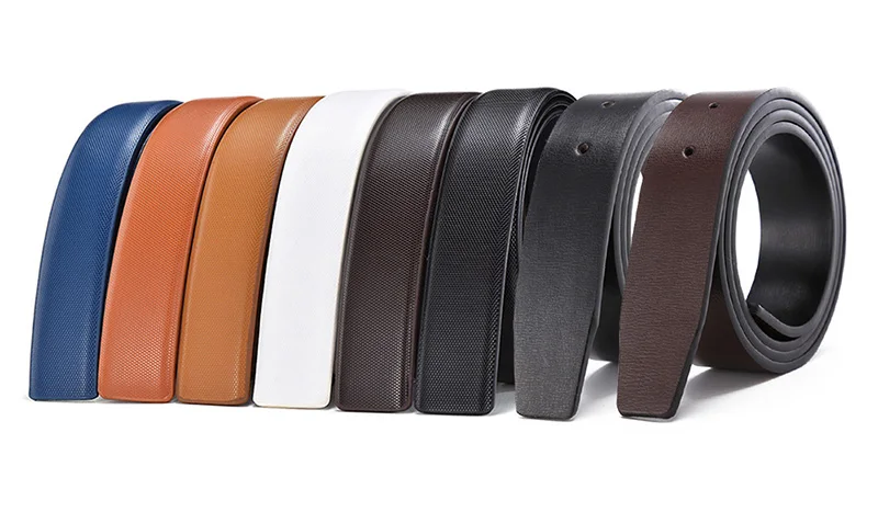 FAJARINA Double Sided 2nd Layer Quality Genuine Leather for Smooth & Slide & Pin 3.3cm Belts Men Cowhide without Buckle LUBT16