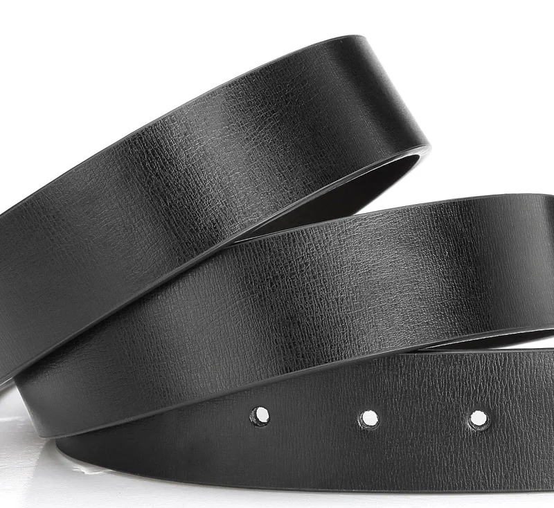 FAJARINA Double Sided 2nd Layer Quality Genuine Leather for Smooth & Slide & Pin 3.3cm Belts Men Cowhide without Buckle LUBT16