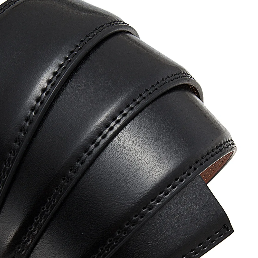 3.5cm Wide Genuine Leather Belt Without Buckle Men Luxury Designer Strap Brand Belts For Male Vintage High Quality