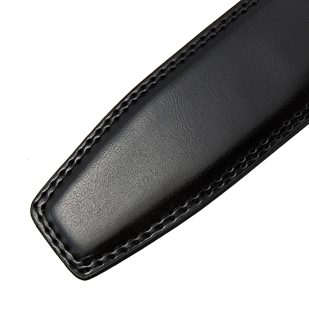 3.5cm Wide Genuine Leather Belt Without Buckle Men Luxury Designer Strap Brand Belts For Male Vintage High Quality