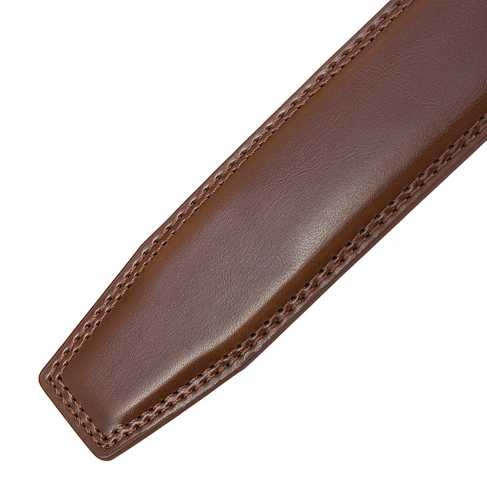 3.5cm Wide Genuine Leather Belt Without Buckle Men Luxury Designer Strap Brand Belts For Male Vintage High Quality