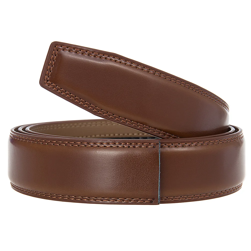 3.5cm Wide Genuine Leather Belt Without Buckle Men Luxury Designer Strap Brand Belts For Male Vintage High Quality