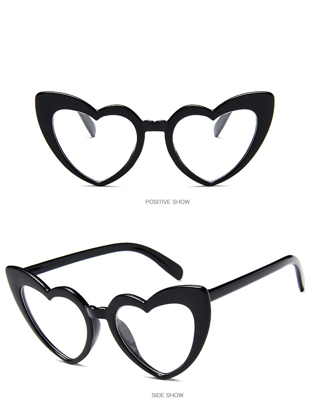 MUSELIFE Love Heart Sunglasses with Big Frame - Fashion Cute Sexy Retro Cat Eye Vintage SunGlasses for Women