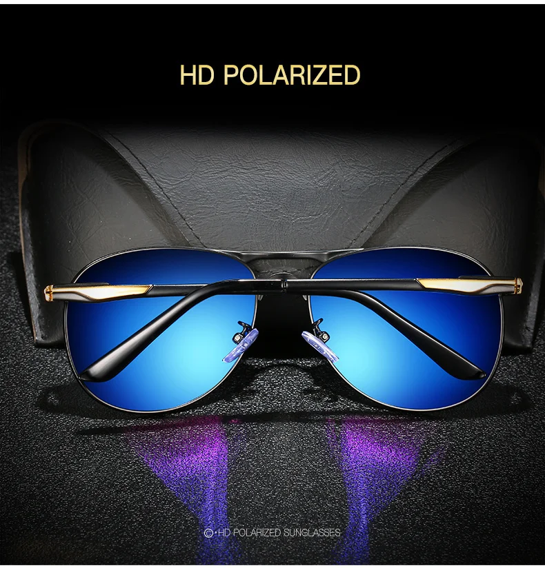 Classic Men And Women Polarized Sunglasses Fashion Metal Pilot Driving Fishing Sun Glasses Man Vintage Sunglass UV400 Eyeglasses