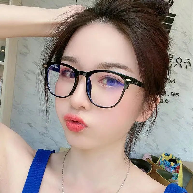 Oversized Transparent  Computer Glasses Frame Women Men Anti Blue Light Eyewear Stylish Glasses Go with Everything Очки 안경