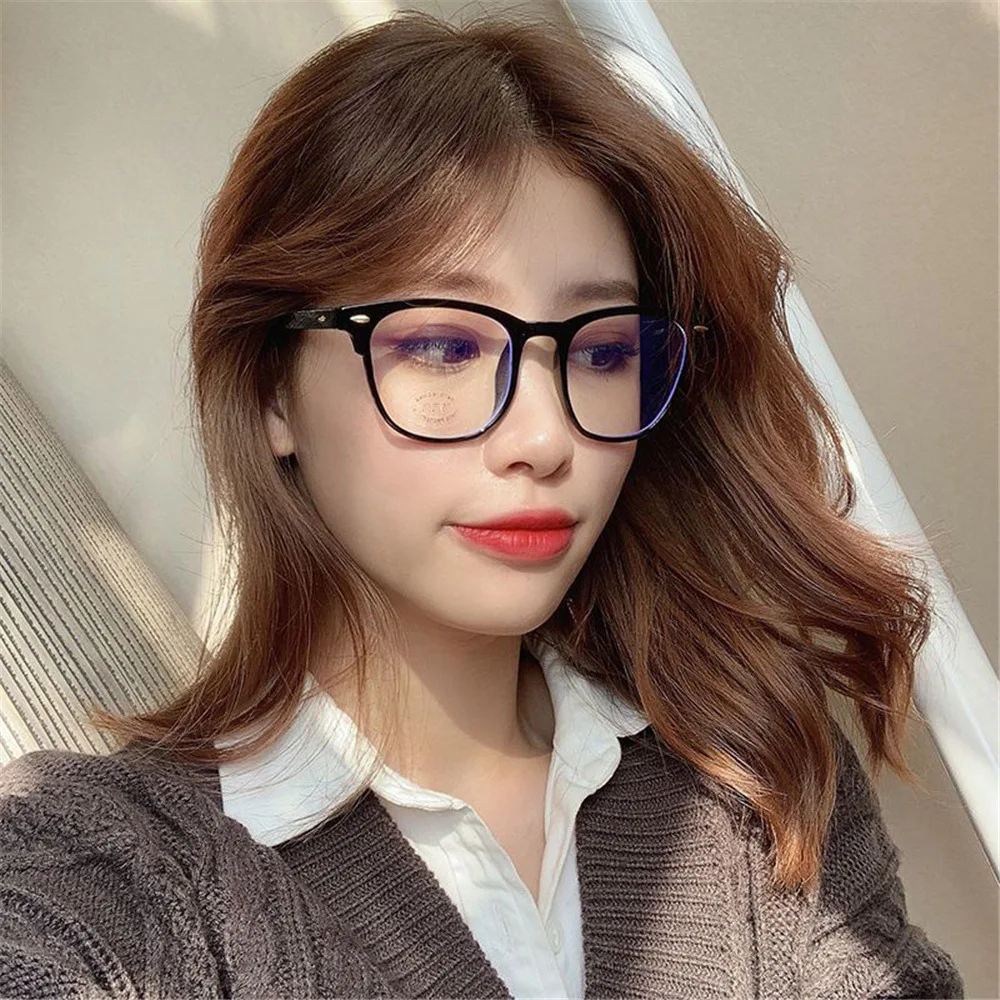 Oversized Transparent  Computer Glasses Frame Women Men Anti Blue Light Eyewear Stylish Glasses Go with Everything Очки 안경