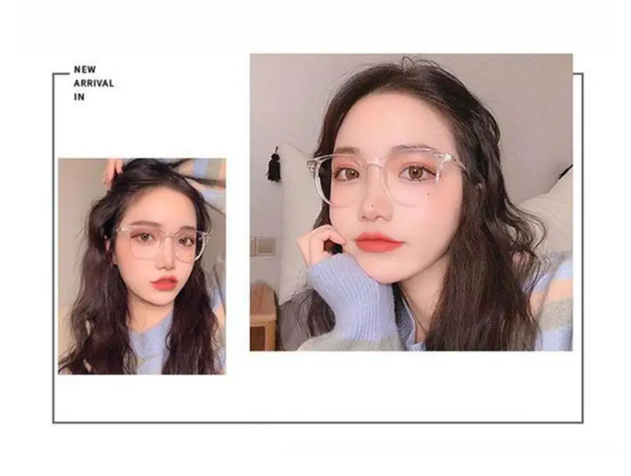 Oversized Transparent  Computer Glasses Frame Women Men Anti Blue Light Eyewear Stylish Glasses Go with Everything Очки 안경