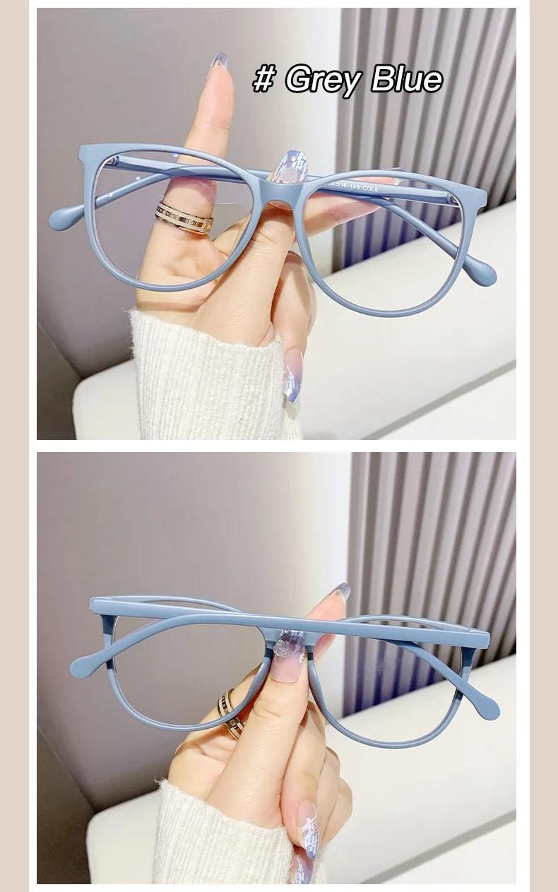 New Fashion Glasses for Women Retro Transparent Glasses Anti Blue Light Eyeglass Frame Luxury Brand Design Four Seasons Spectac