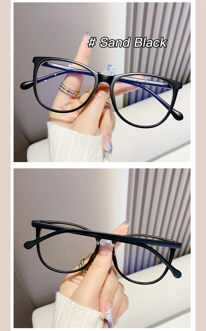 New Fashion Glasses for Women Retro Transparent Glasses Anti Blue Light Eyeglass Frame Luxury Brand Design Four Seasons Spectac