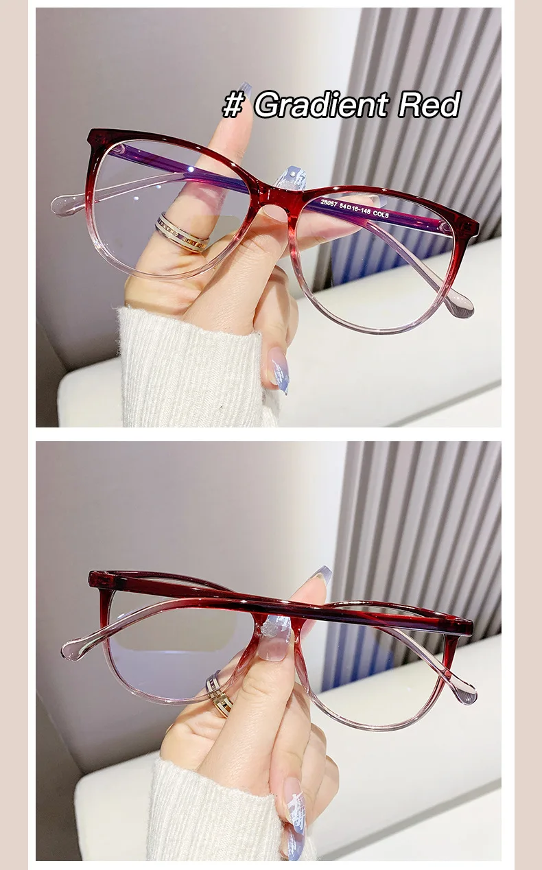 New Fashion Glasses for Women Retro Transparent Glasses Anti Blue Light Eyeglass Frame Luxury Brand Design Four Seasons Spectac