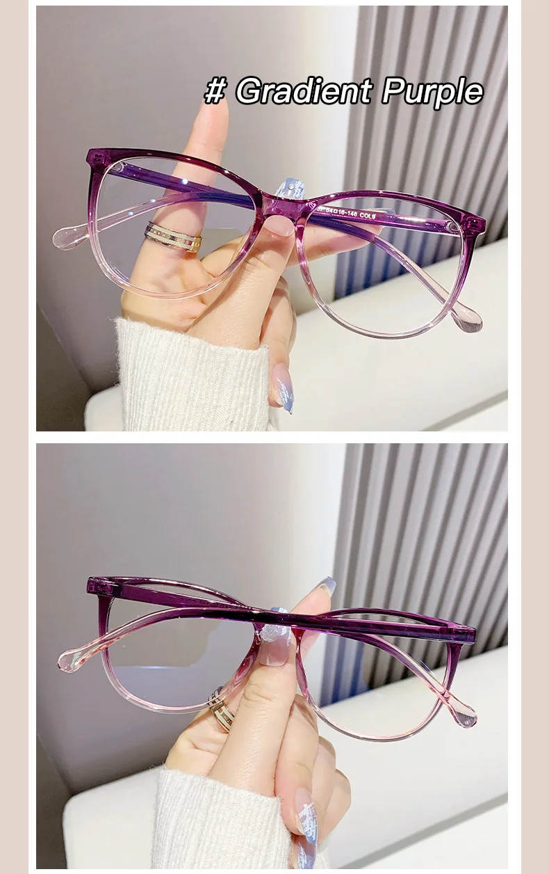 New Fashion Glasses for Women Retro Transparent Glasses Anti Blue Light Eyeglass Frame Luxury Brand Design Four Seasons Spectac