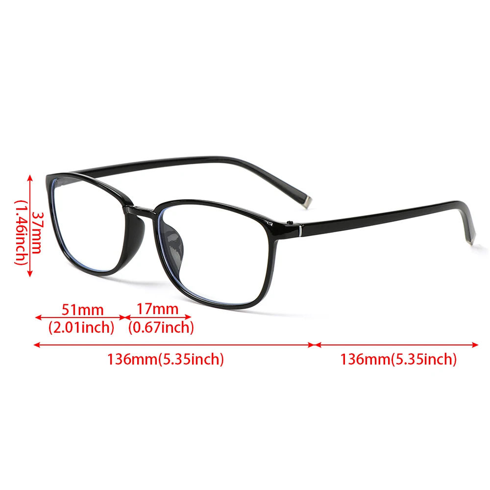 1 PC Ultralight PC Frame Reading Glasses Anti Blue Rays Eyeglasses High-definition Reduces Eye Strain Flat Mirror Eyewear