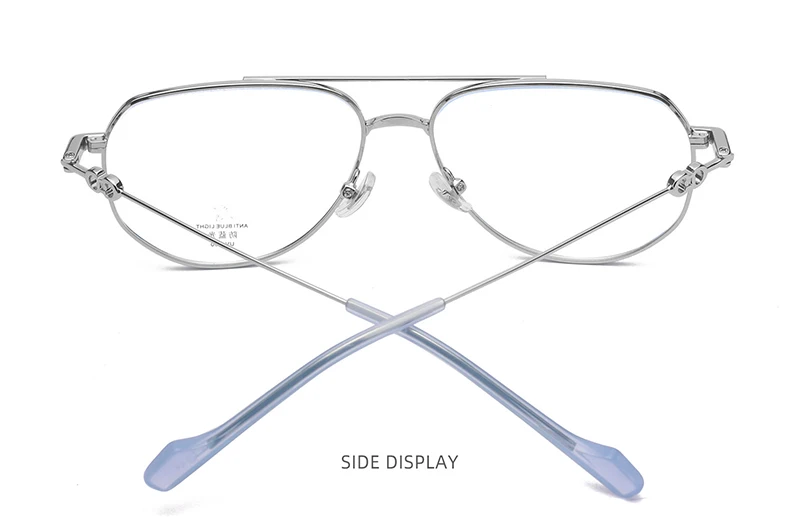 Lzabella New Trend Alloy Glasses Frame Stylish Big Face Slim Double Beam Pilot Optical Prescription Eyeglasses For Women S52065