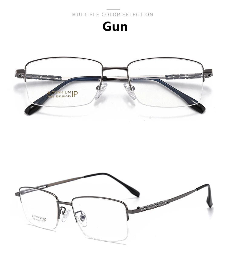 High Quality Men Pure Titanium Half-Rim Glasses Frame Ultra-Light Comfortable Business Myopia Prescription Glasses Frame