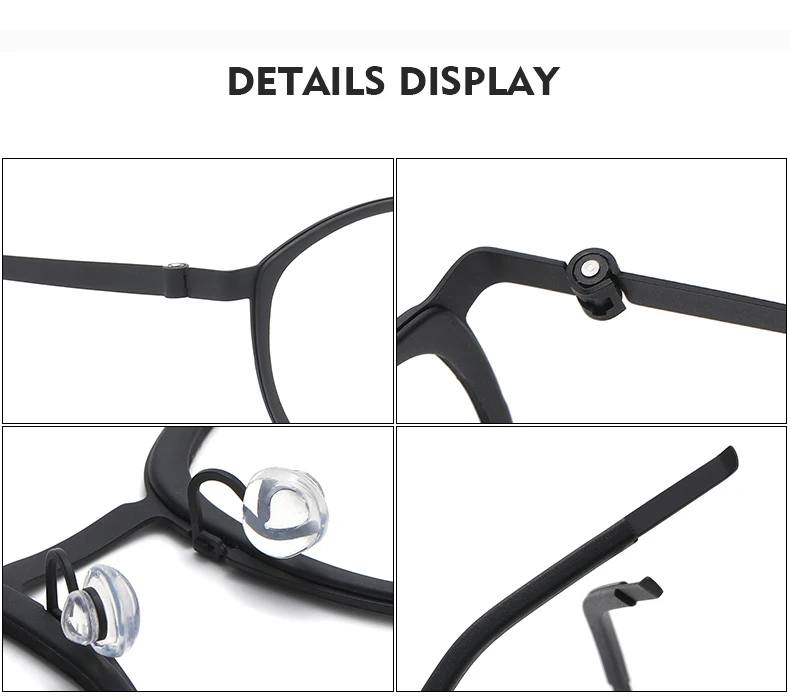 2024 Titanium Glasses Frame for Men Women Vintage Retro Round full Eyewear Screwless Eyeglasses Frame full Spectacle