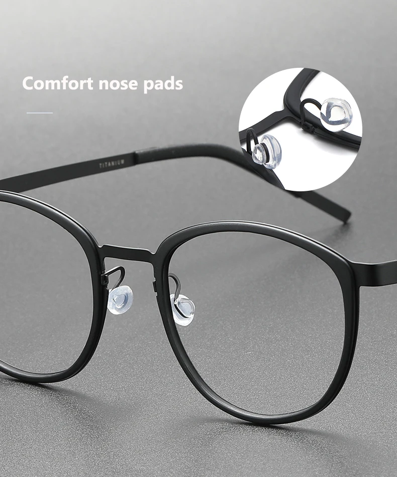 2024 Titanium Glasses Frame for Men Women Vintage Retro Round full Eyewear Screwless Eyeglasses Frame full Spectacle