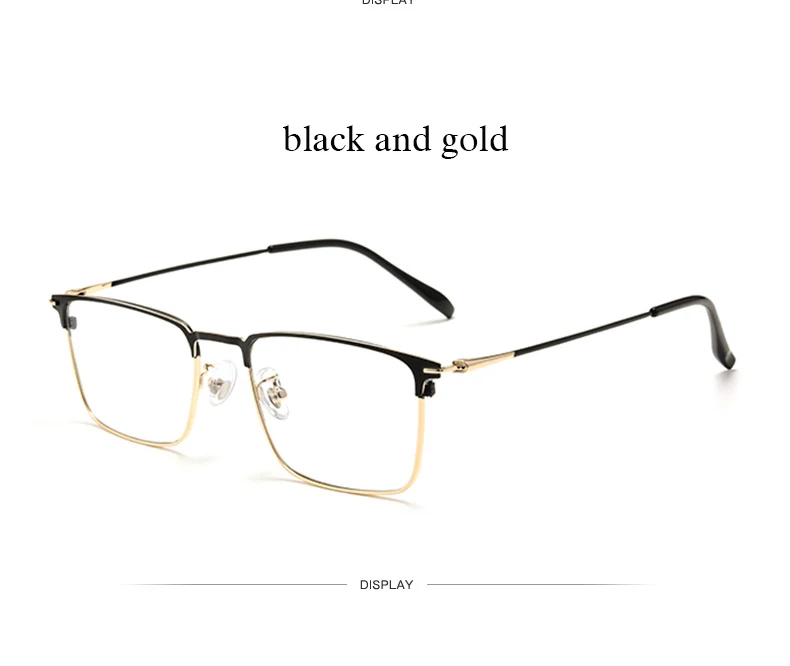 New Men Glasses Frame 2 Styles Full Rim and Half Rimless Optical Eyeglasses with Recipe for Man Prescription Spectacles Eyewear