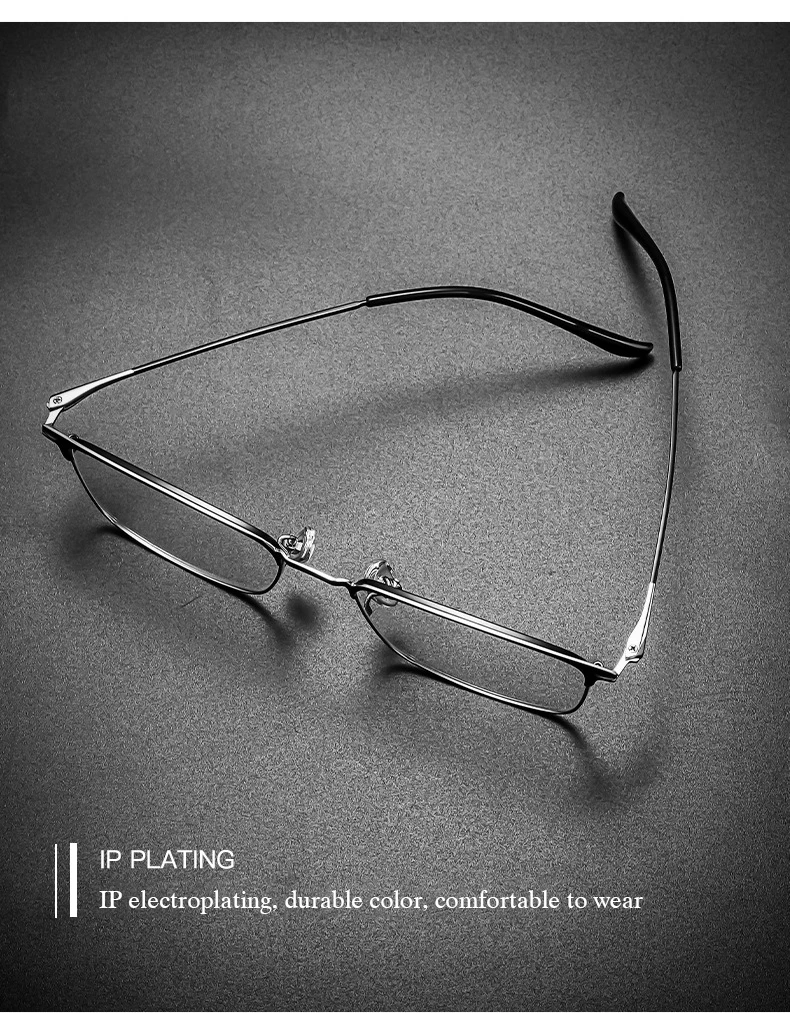 New Men Glasses Frame 2 Styles Full Rim and Half Rimless Optical Eyeglasses with Recipe for Man Prescription Spectacles Eyewear