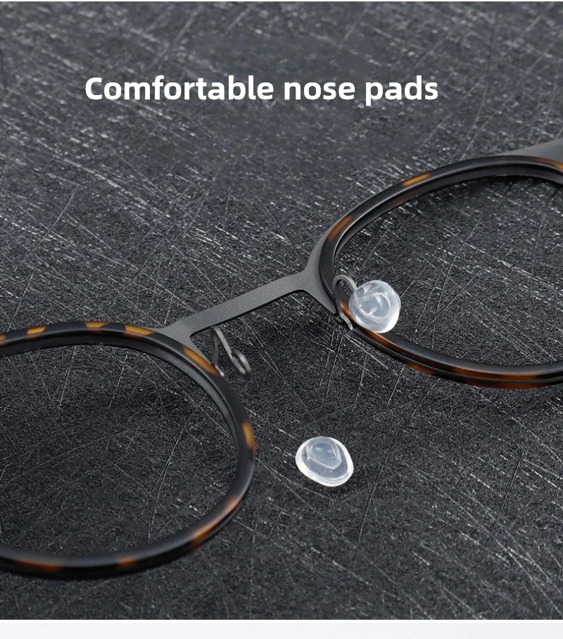 Denmark Brand Pure Titanium Round Screwless Eyewear Men Glasses Frame Retro Anti-Blu Light Eyeglasses IP Men No Screws Spectacle