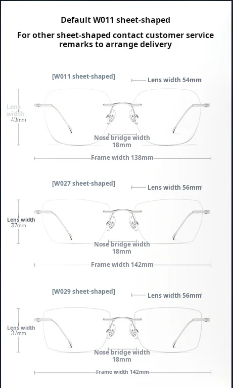 Lzabella Classic Men Pure Titanium Rimless Eyeglasses Frames Myopia Optical Frames Ultralight Prescription Glasses Women's 8911