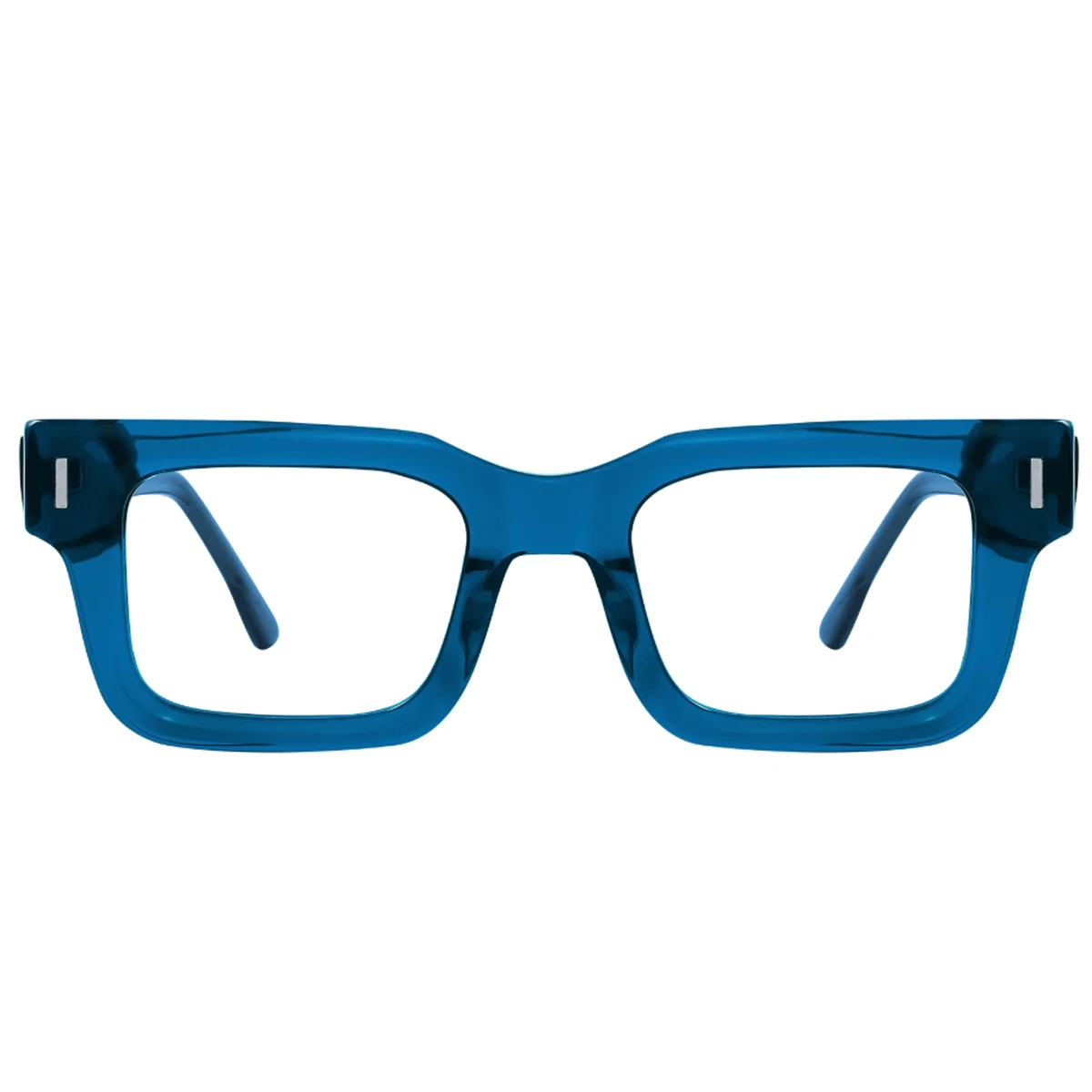 Fytoo Brand, Fashionable Classic, Full-Frame Dark Blue Rectangular Glasses, Suitable for Men and Women, Acetate Plate Material, Modern Color, Perfect for Any Occasion, Unique Fashionable Glasses, Street Photography, Holiday Party, Business Office