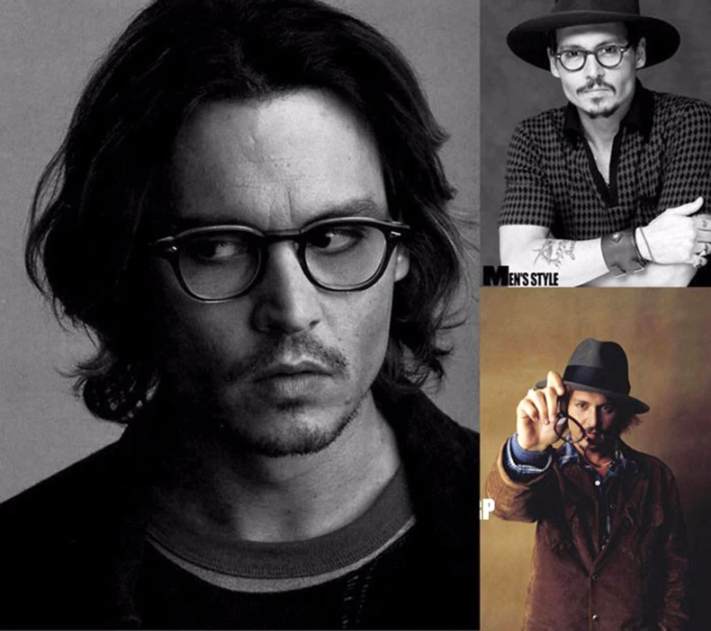 Johnny Depp Reading Glasses Man Lemtosh Readers Eyeglasses Women Brand Vintage Acetate Frame Presbyopic Diopter +1.0 +2.0 +3.0