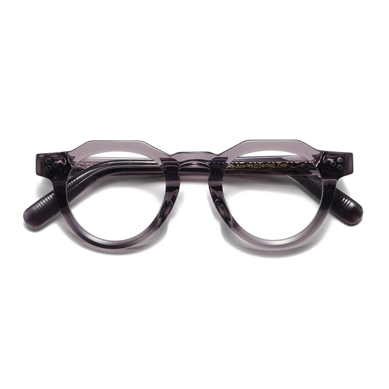 Japanese Retro Fashion Crown Polygonal shape Acetate Glasses of Couple eyeglasses Frame TVR-SKYACE