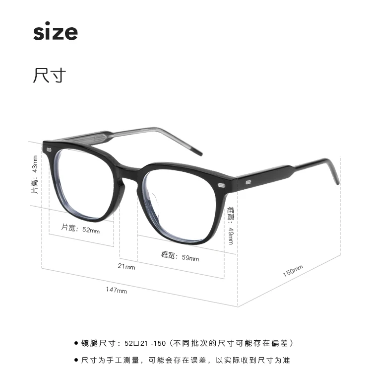 Vintage Thick Acetate Frame Square retro eyewear Men Designer brand Myopia reading Women Prescription KUBO eyeglasses Glasses